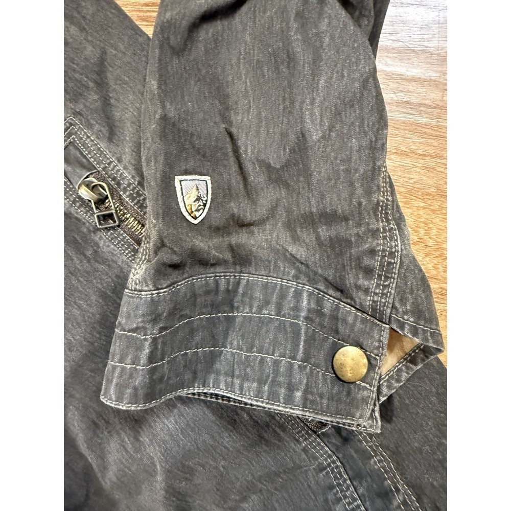 Kuhl Mountain Grown Mens Medium Gray Full Zip Cotton Utility Jacket Outdoor - Picture 5 of 11